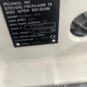 10 Adet Picanol Optimax İ 2018 Model 220 Cm - Görsel 13