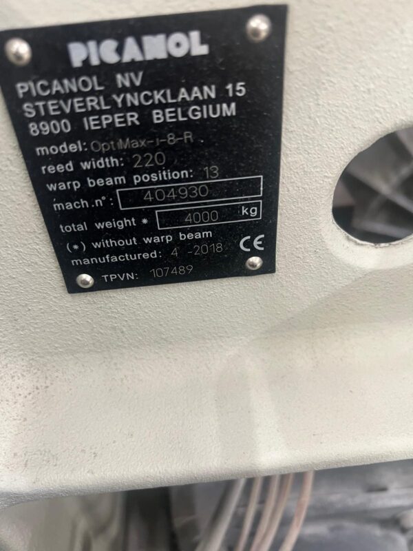 10 Adet Picanol Optimax İ 2018 Model 220 Cm 12